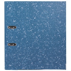 папка-регистратор 75мм а4 синий мрамор с окантовкой