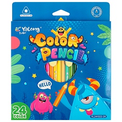 карандаши 24цв трехгранный корпус "монстрики"