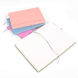 Блокнот 14*21см 80л в линейку на резинке ассорти
