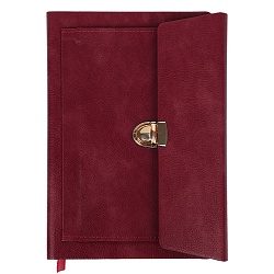 ежедневник а5 недатиров. 100л обложка кож.зам. с карманом на застёжке