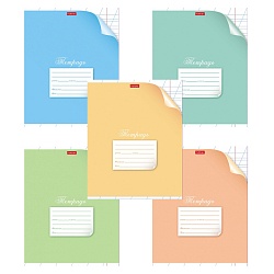 тетрадь  12л косая линия "с уголком" скругл. углы  hatber