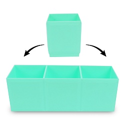 органайзер-трансформер настольный пластиковый 3 отделения мятный