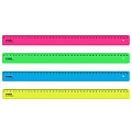 Линейка  40см пластиковая Neon ассорти Стамм