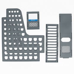 лоток вертикальный 1 отделение сборный серый