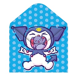 папка-конверт на кнопке а4, пластик, kuromi с медведем 180 мкм