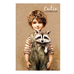 книжка записная-перевертыш  а6  80л "детки с любимцами" на гребне