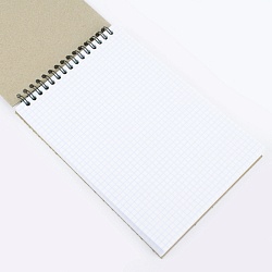 Блокнот А5  80л крафт обложка на гребне
