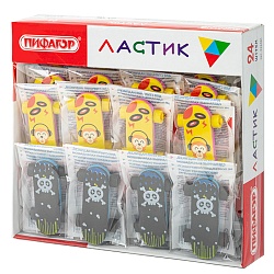 ластик фигурный "скейт", 57х32х11 мм, ассорти
