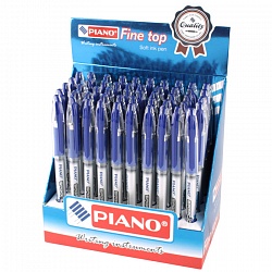 ручка шар.  синяя на масляной основе "piano" корпус с резиновым держателем