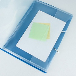 папка на резинке а4 внутри 5 двойных уголков diamond синяя