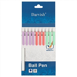 ручка автоматическая шариковая синяя scoop корпус белый с цветным держателем