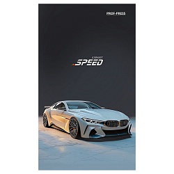 Блокнот А6  24л "Разные автомобили-18" ассорти,  на скрепке