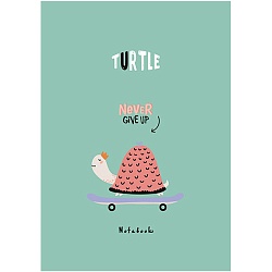 Блокнот А6  48л "Не сдавайся" лак, на гребне 