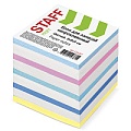 Блок для записей 9х9х9 см STAFF, непроклеенный, цветной