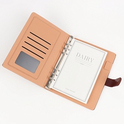 ежедневник а5 недатиров. 100л обложка кож.зам. на кольцах с магнитной застёжкой