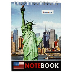 Блокнот 13*18см  48л "Города" на гребне