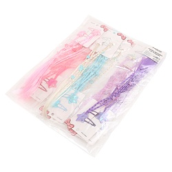 заколка для волос 2 шт. в наборе (клик-клак с косичкой)