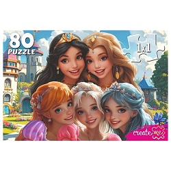 пазлы   80 элементов сказочные принцессы