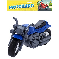 мотоцикл крузер синий 26см