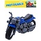 мотоцикл крузер синий 26см