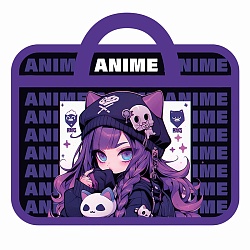 папка детская с ручками а4 пласт. с рисунком на молнии  cool girl