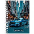 Книжка записная  А6  80л "Шикарные автомобили-2" обложка цвет. на гребне