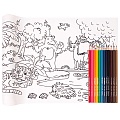 Раскраска "Рулон-наклейка" 200*30см. Животный рай