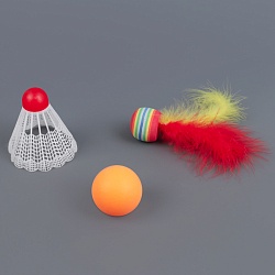 бадминтон в наборе (воланчик, мячик+ракетки) 