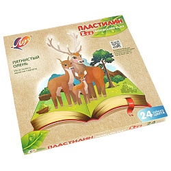 пластилин 24цв. "zoo" 360г луч