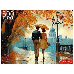 пазлы  500 элементов пара в осеннем парке