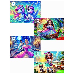 пазлы   12 элементов яркие приключения