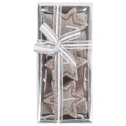 свечи в наборе 3шт звездочки серебро