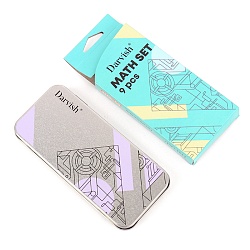 готовальня  9 предметов в металлическом пенале