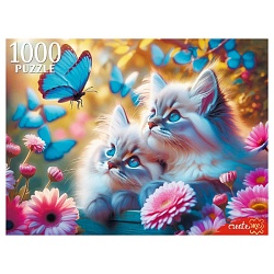 пазлы 1000 элементов котята и бабочки