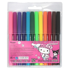 фломастеры 12 цв. "hello kitty and friends"