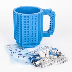 кружка-конструктор 400мл синяя (уценка)