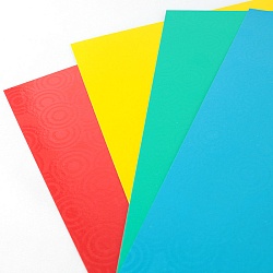 картон цветной с глянцевым узором  а4 4л. 4цв. "бабочки"