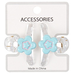 заколка-краб для волос 2шт в наборе цветочек
