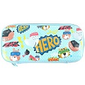 Пенал 1 отделение "HERO" 21,5*10*5см (голубой)