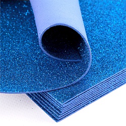 набор пластичной замши с блёстками синяя а4 10л (фоамиран)