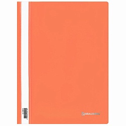папка-скоросшиватель а4 "brauberg" 180мкм оранжевая