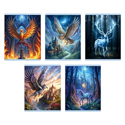 тетрадь  48л кл. "фантастические животные" обл. мелов. картон глиттерный лак с блёстками