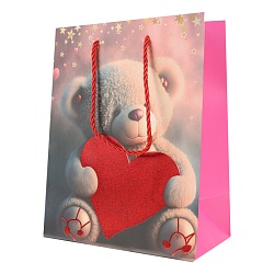 пакет подарочный 18*23*10см  "мишка с сердцем"