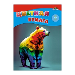 бумага цветная а4 16л.16цв. "цветной медведь"