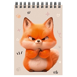 Блокнот А6  40л "Забавные животные-9" ассорти,  на гребне