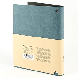 ежедневник недатированный  а5 136л joybook серый маренго на кольцах обложка искусств. кожа 