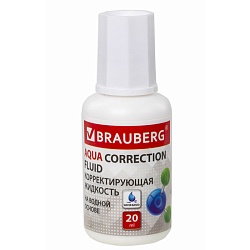 корректир. жидкость 20мл "aqua" на водной основе с кисточкой