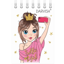 Блокнот  7*10см  60л  "для девочек" на гребне