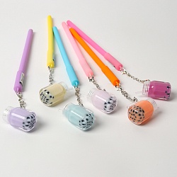 ручка шар. синяя  с брелоком "коктейль"