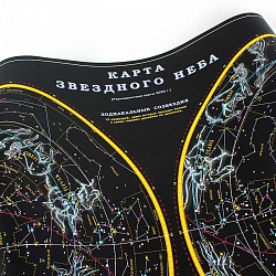 карта звёздное небо с рис. зодиакальных созвездий (в пластик. тубусе)